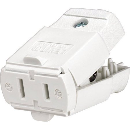 LEVITON Commercial and Residential Thermoplastic Ground/Straight Blade Connector 1-15R 20-16 AWG 2 P 00102-0WP